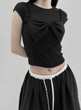 Keeper cap sleeve cropped T-shirt