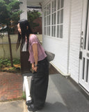 Ridge Check Puff Shirring Blouse