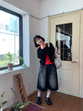 [unisex] Dehas Washing Denim Bermuda Pants