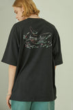 Whale Flower Embroidery Short Sleeve