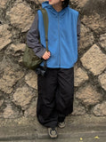 Benkyu Snap Parachute Banding Wide Pants