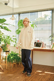 Winter Hoooly Embroidery Brushed Hood