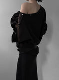 Tote Snap One-Shoulder Sweatshirt