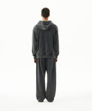 WASHED CUT OFF APPLIQUE SWEAT PANT