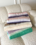 Sand Cashmere Stripe Muffler Scarf