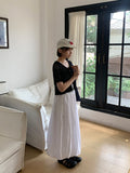 Deloin Pintuck Banding Balloon Long Skirt