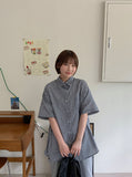 [BAONHAUS] Jubro Summer Check Over Short Sleeve Shirt