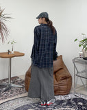 Niello Pigment Cargo Long Skirt