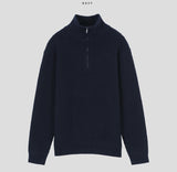 Yuo high neck half zip-up knit