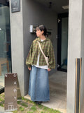 Tomoni Vintage Denim Washing Long Skirt