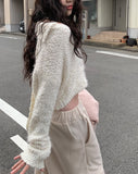 Ponds Boucle Collar Knit Crop Cardigan