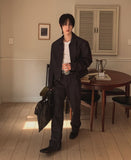 Chase Herringbone Wide Denim Pants
