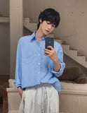 Miu Summer Striped Cotton Shirt