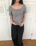 Moent 3-Neck Short Sleeve T-Shirt