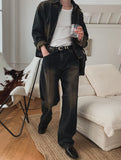 Vir Center Crease Garment Bootcut Denim