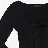 Lipto Lace Crop T-Shirt