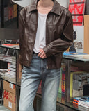 Shane Curved Leather Jacket