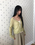 Noir Wavy Ribbed Cardigan