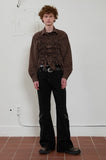 shirring long sleeves shirt