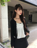 Cordon Summer Ribbon Shirring Button Sleeveless Blouse