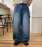 Dudy Carpenter Wide Washed Denim Pants