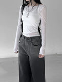 Layered set see-through tee