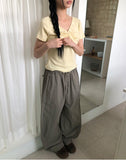 Luce Check Wide Banding Pants