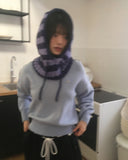 Nubin Stripe Knit Balaclava Hat