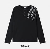 Devel Waffle Henley Neck Long Sleeve T-shirt
