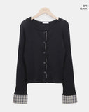 Wella Check Layered Cardigan