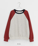 Egon Raglan Color Matching Round Sweatshirt