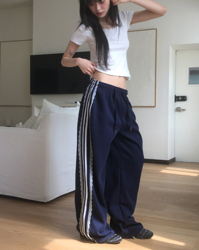 【WONDER WONDER】Zaya Race Track Wide Two-Way Pants WONDER WONDER (ワンダーワンダー) - ジャヤレーストラック