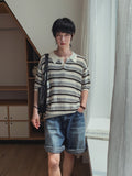 Dots Stripe Half Knit