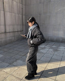 Lewis black blue washed wide pants