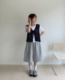 Segon Punching Ribbon Knit Vest