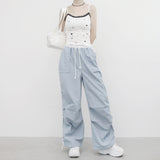 Miffne String Pintuck Line Pants