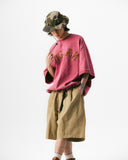 [AG] Applique Pigment String Sweat Half Tee
