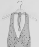 Fling Halter Dot V-Neck Sleeveless