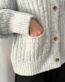 Nea Collar Pocket Rib Knit Cardigan