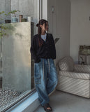 Pete Stopper Wide Denim Cargo Pants