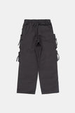 Utility solid cargo pocket banding pants