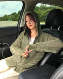 NET DAMAGE HOOD ZIP-UP