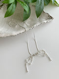Minisha Ribbon Pearl Necklace
