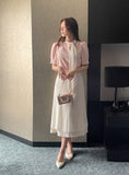 Denain Chiffon Double Layered Long Skirt