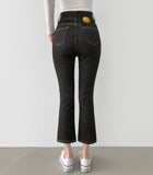 Non-fade 2Button 4Season Span Slim Fit Straight Denim Pants