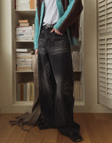 Daven washed black denim