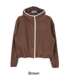 Kasan Crop Fleece Hooded Zip-Up