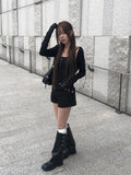 [MADE] Somit Button Sleeveless Hood Bolero Set