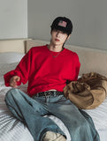 Hidden Track Zipper Wide Denim Pants
