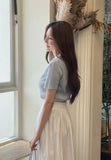 Gelato Color Matching Collar Cool Ribbed Knit